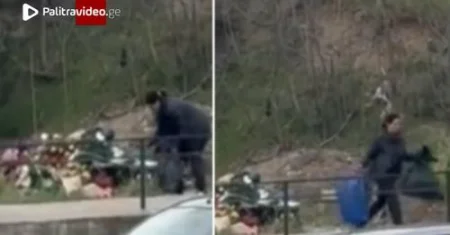 სასაფლაოდან ფარულად გადაღებული კადრები ვრცელდება - "შუა თბილისი, თავიდან არც მიფიქრია, რას აკეთებდა, თორემ პროცესსაც გადავიღებდი"